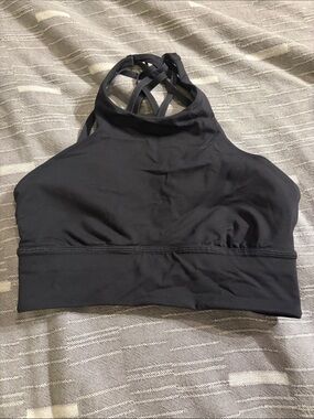 lululemon athletica Black High-Neck Strappy Sports Bra